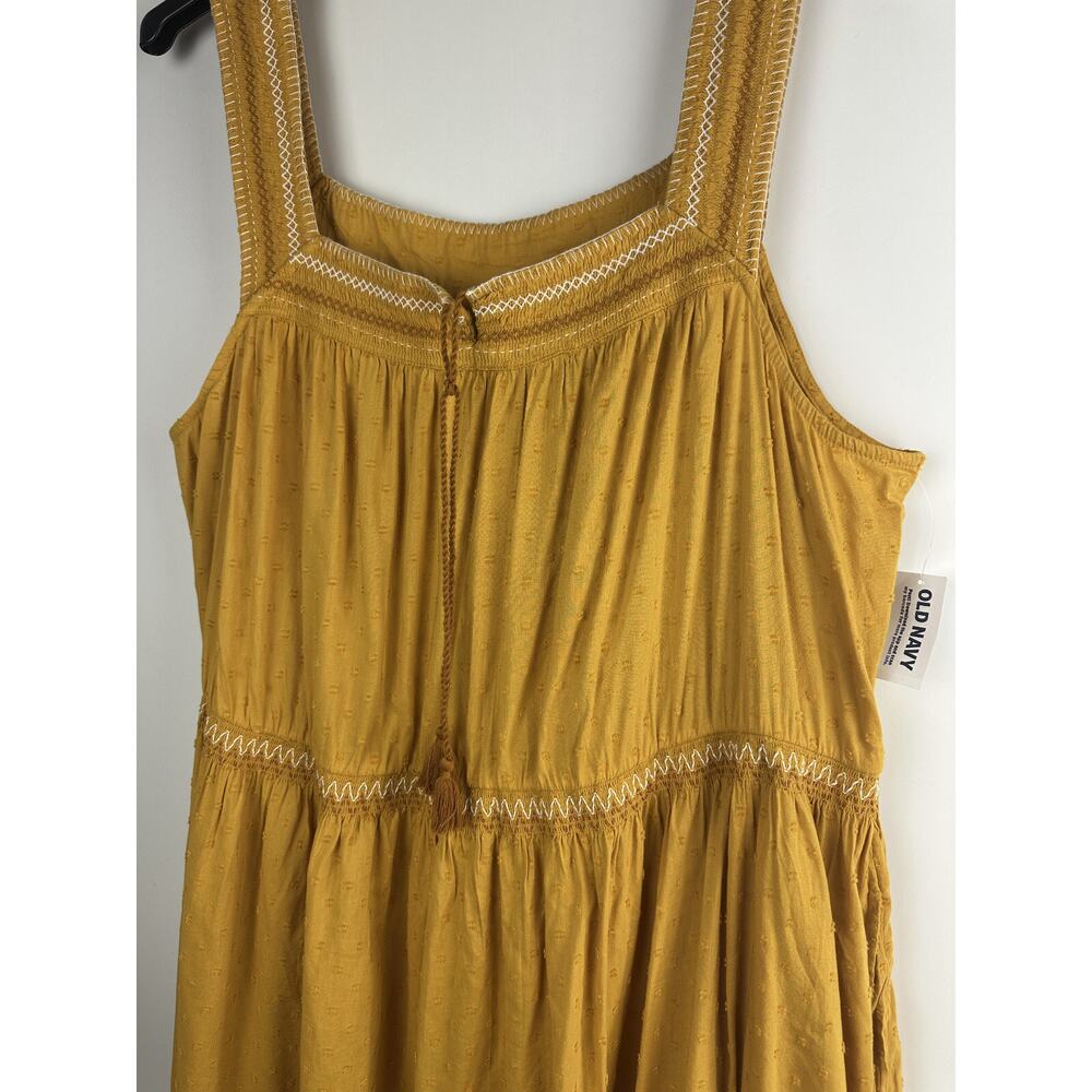 Old Navy Sleeveless Waist Defined Embroidered Clip Dot Maxi Dress Plus Size 3X - Picture 6 of 15